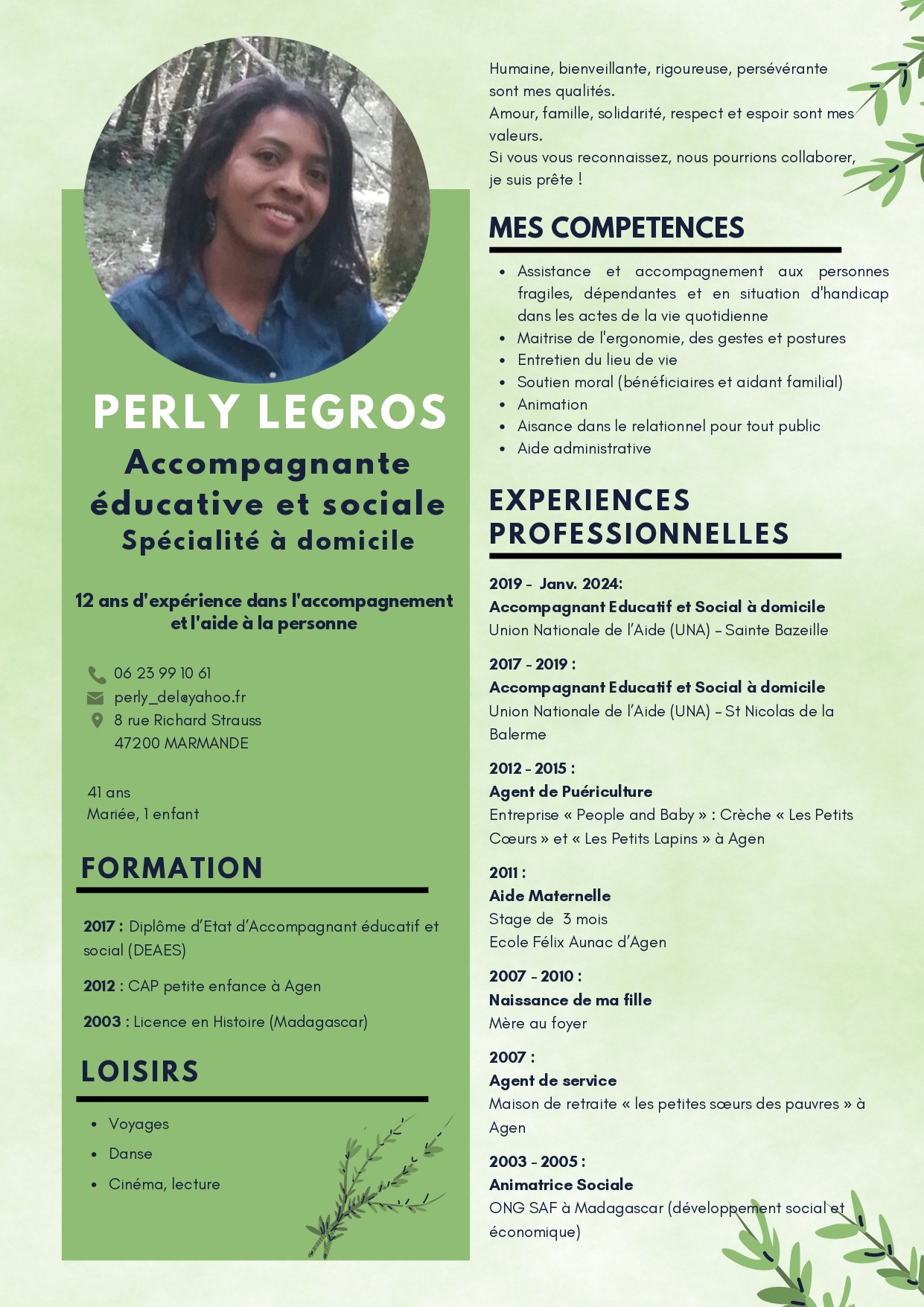 CV Perly Legros