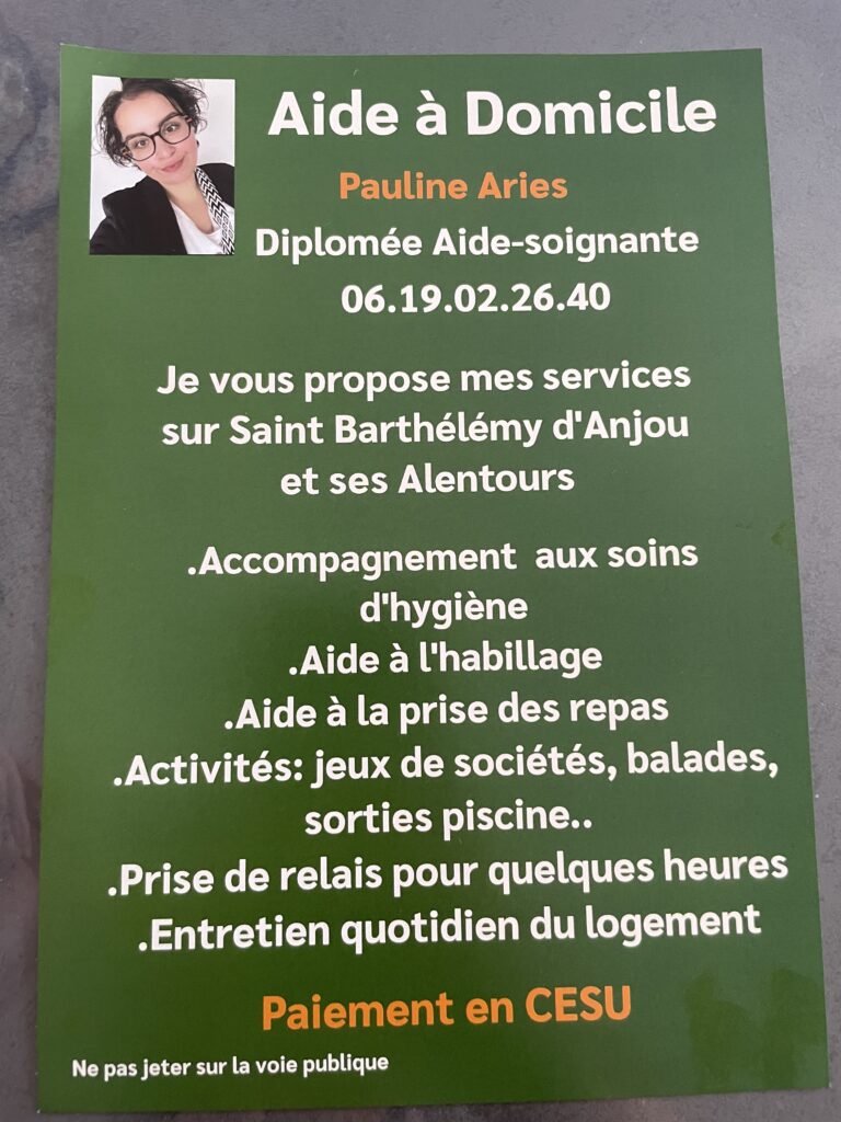 Auxiliaire de vie à domicile