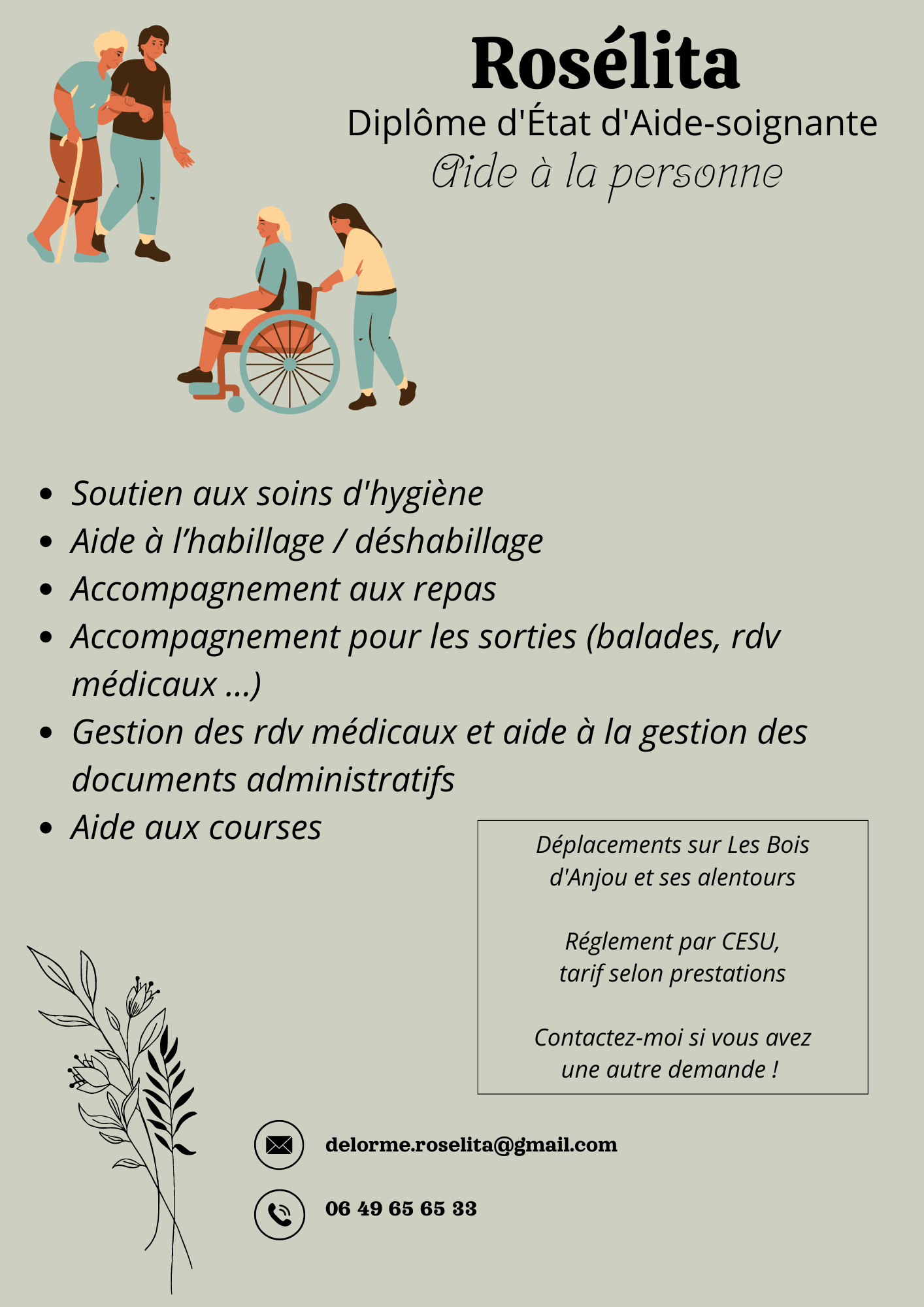 Flyer aide a la personne