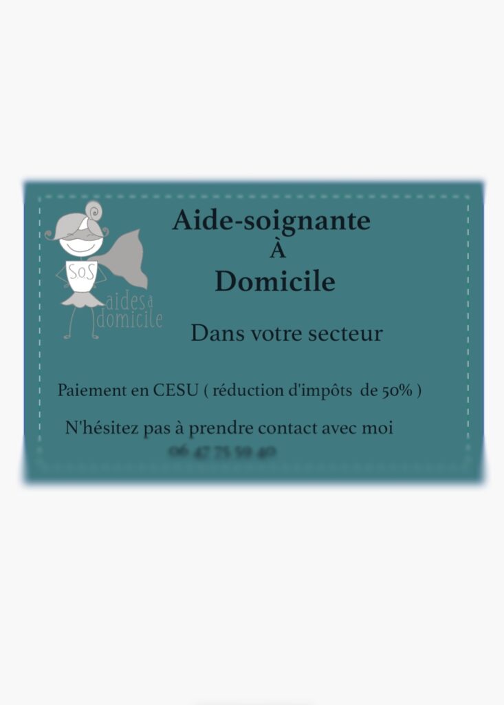 Aide soignante a domicile