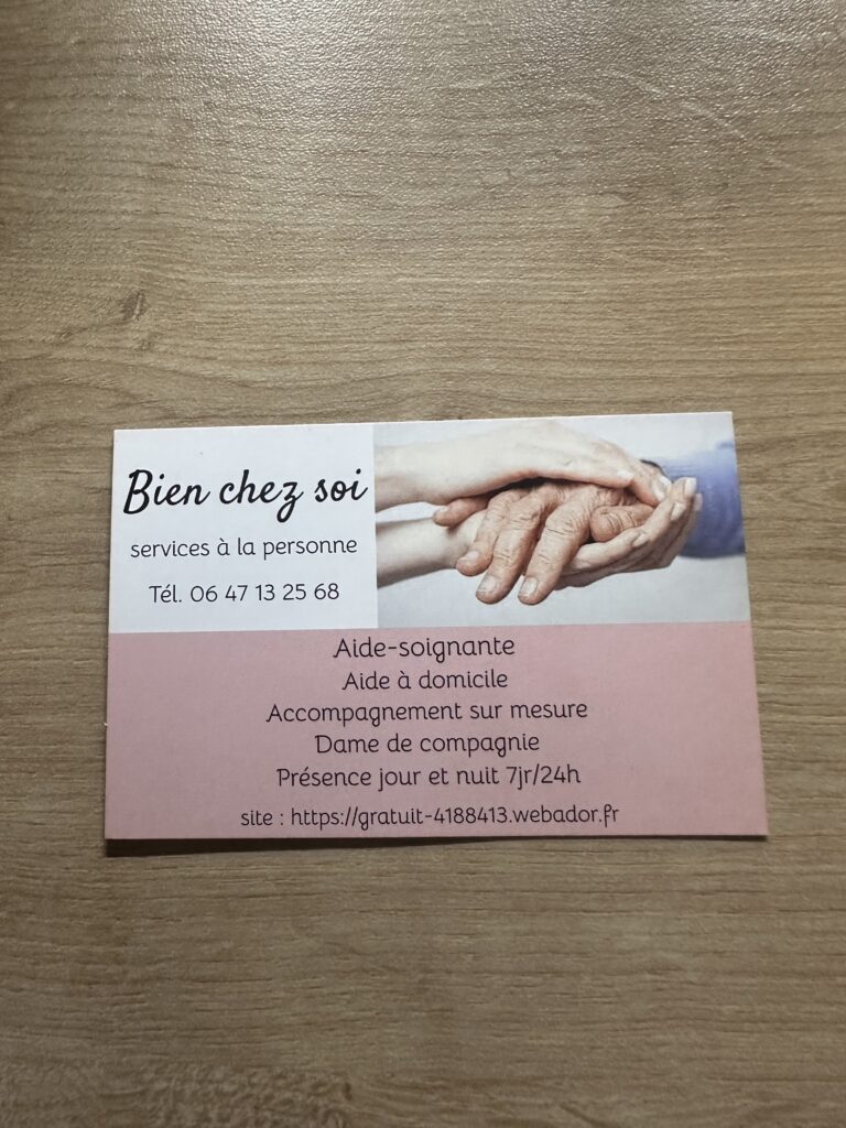 Bien chez soi, aide, Aide Soignante propose ses services